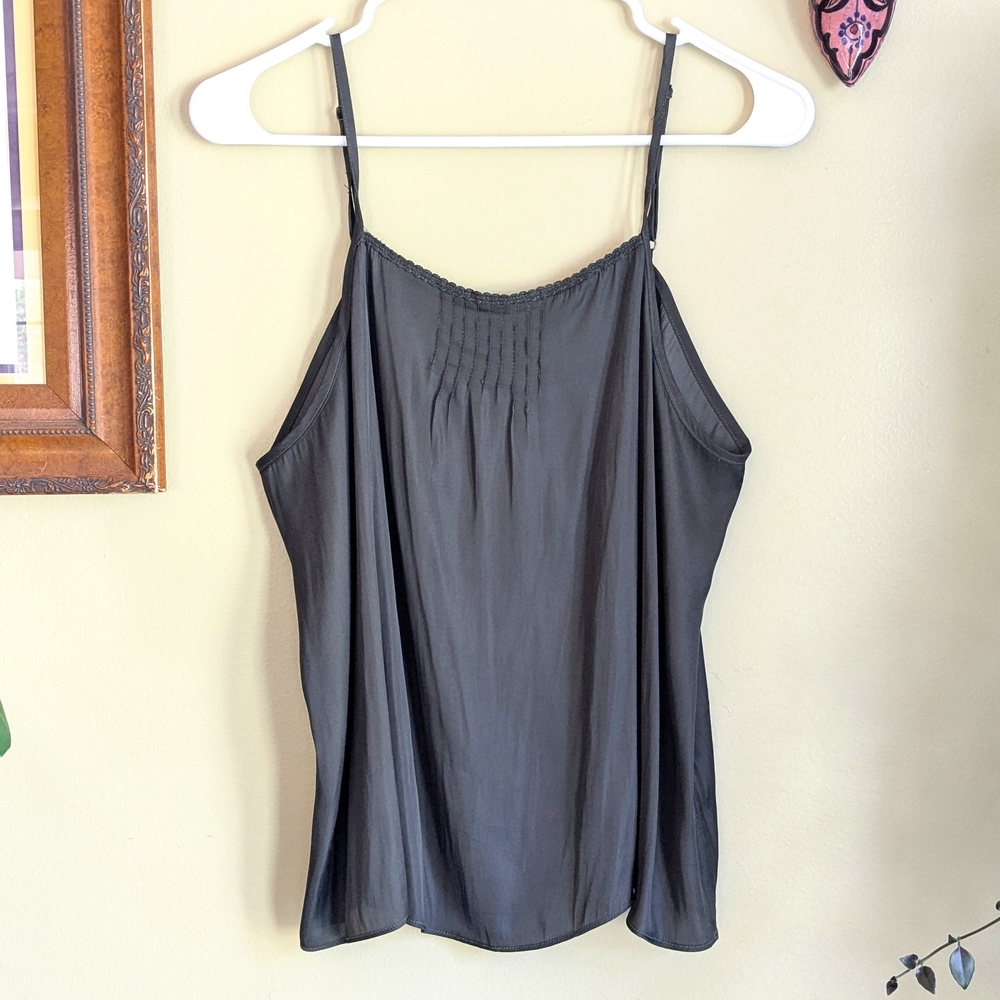 Pintuck Satin Cami